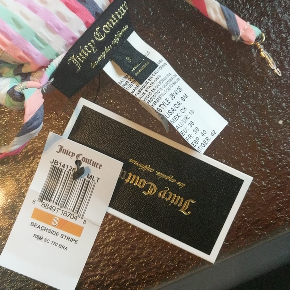 NWT Juicy Couture size S Bikini Top - Picture 2 of 2